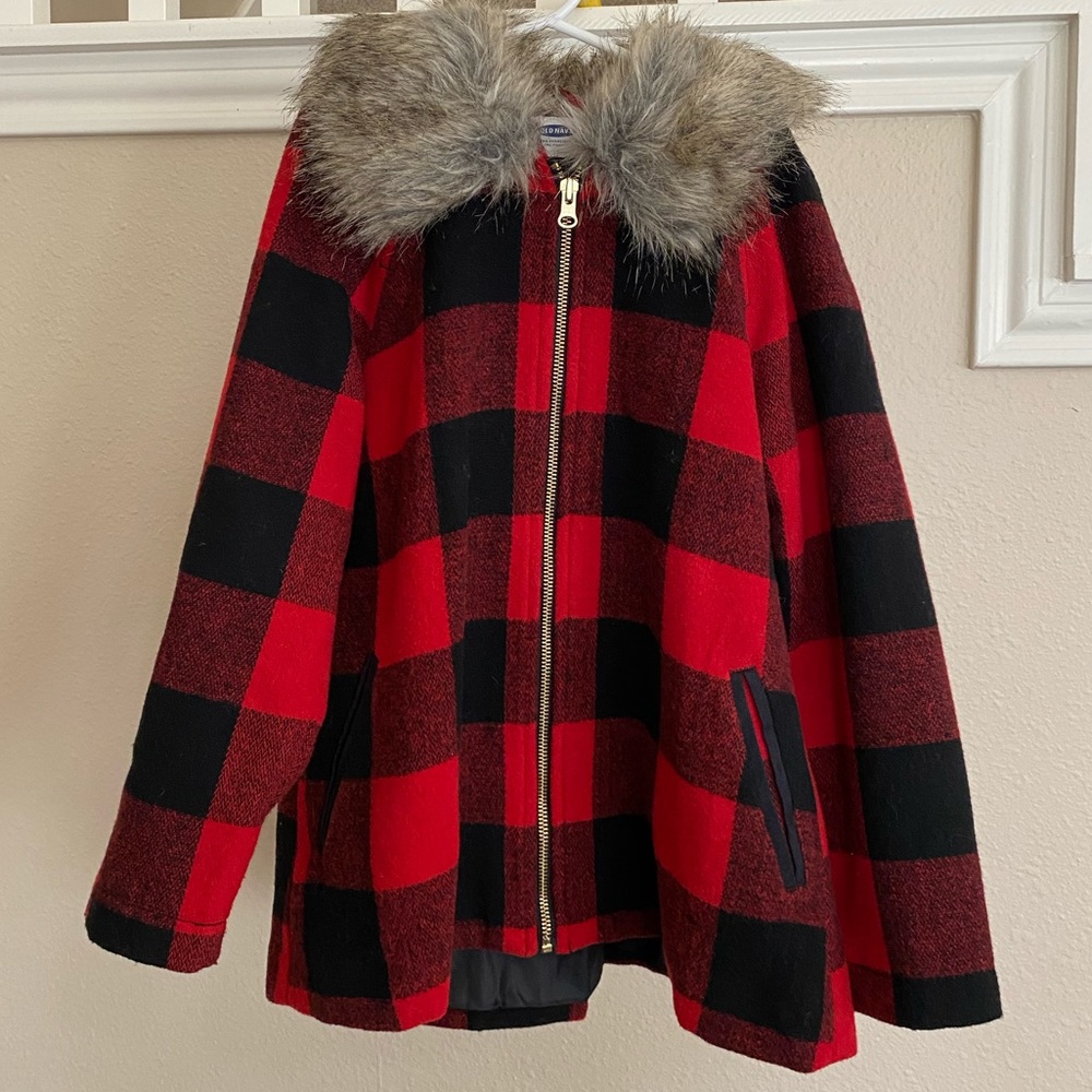 Girls Buffalo Plaid Coat
